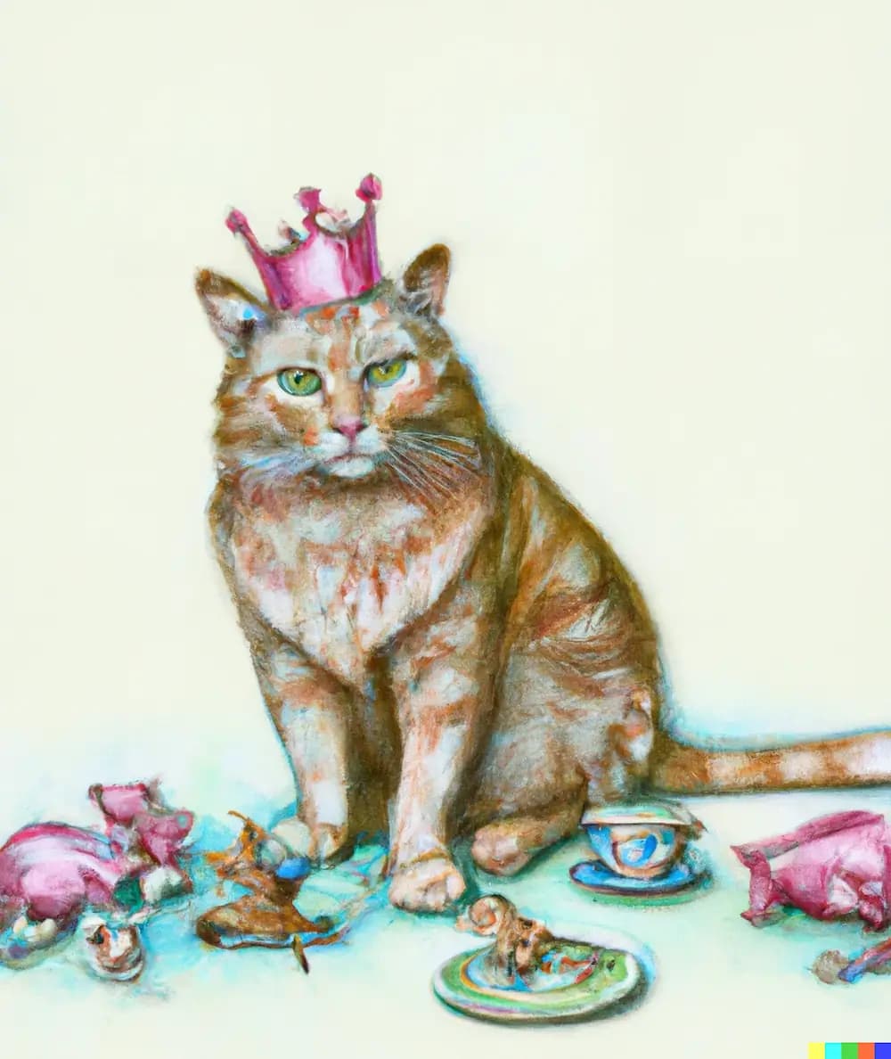 cat and crown
