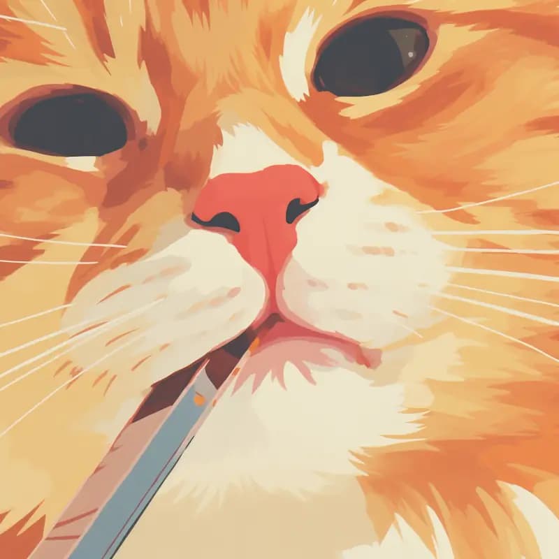 a hungry cat extreme close up