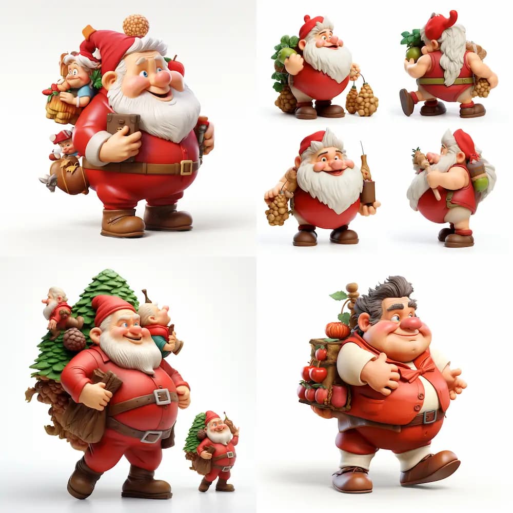 gnome carrying fruit