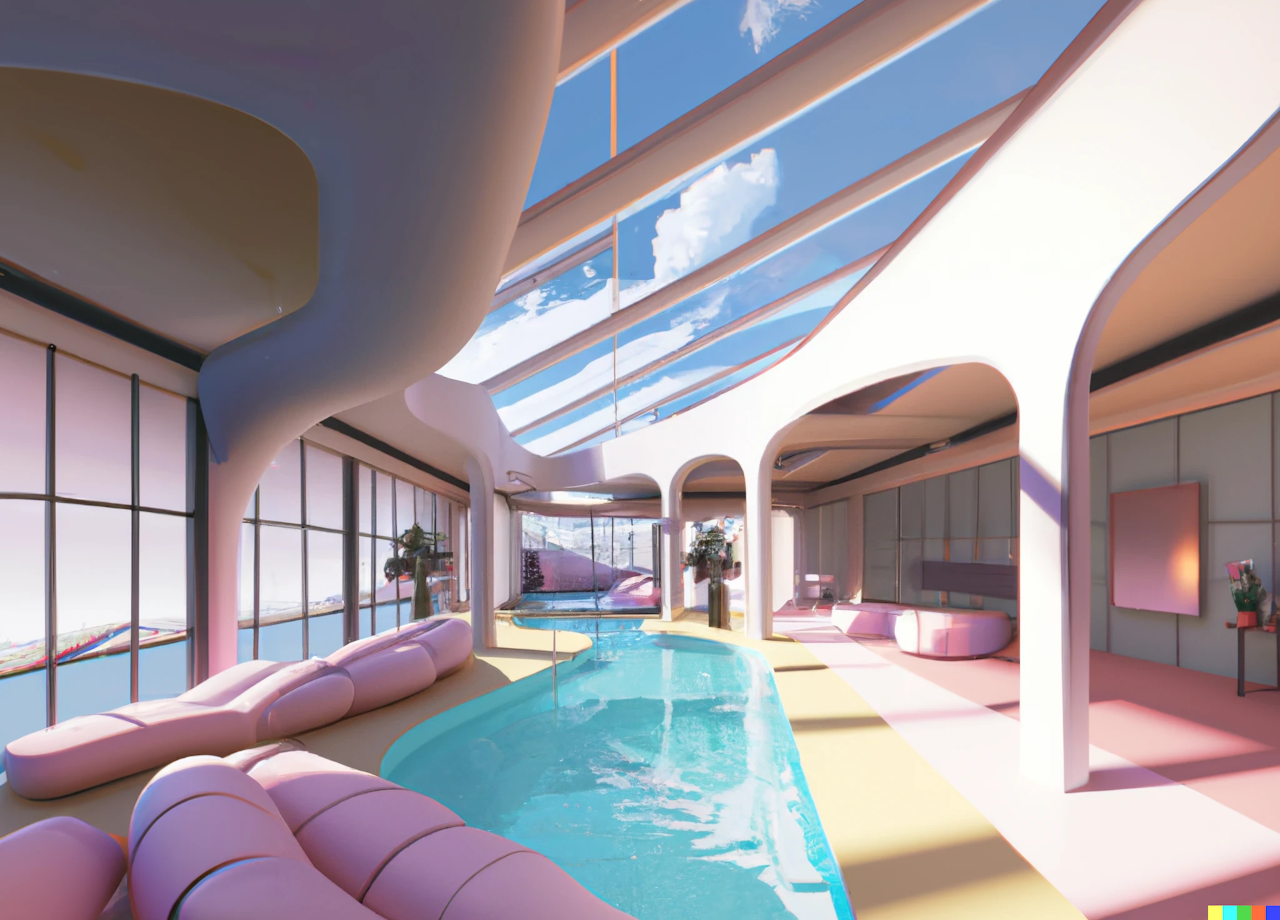 pink pool room