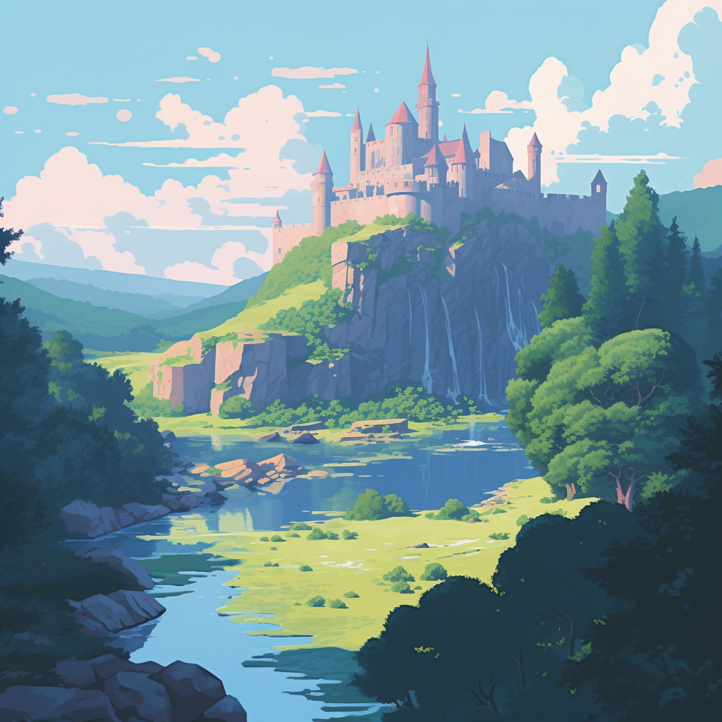 an empty castle landscape