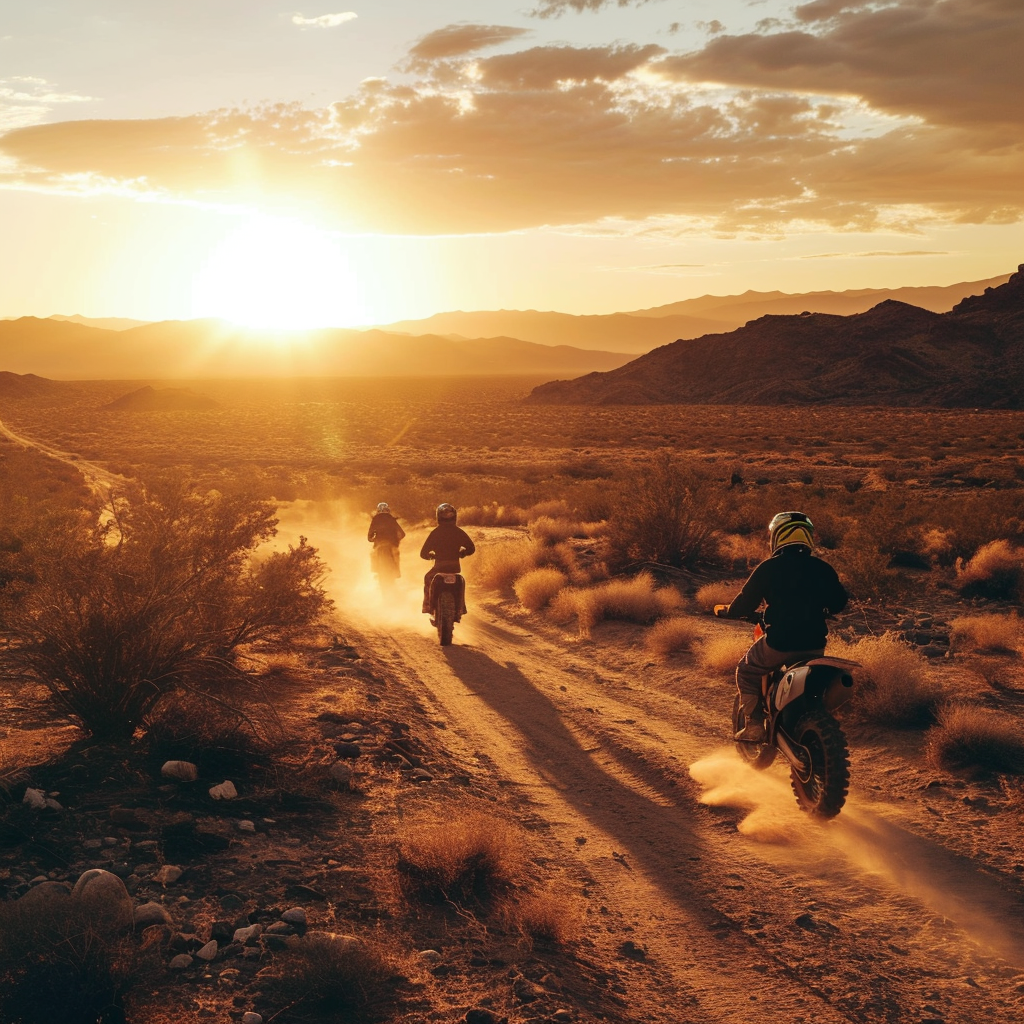 offroad dirtbikes in the desert