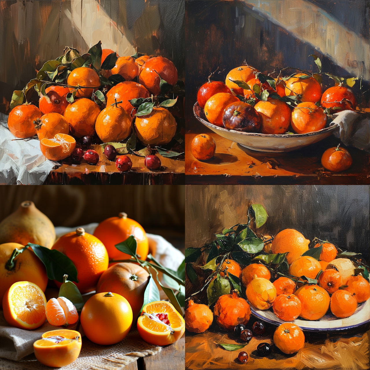 oranges and persimmons